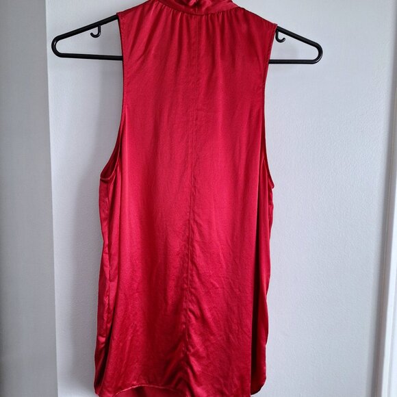 Helmut Lang Red 100% Silk Sleeveless Top - Picture 2 of 5